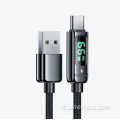 Display LED Ricarica rapida USB2.0 su cavo di tipo C